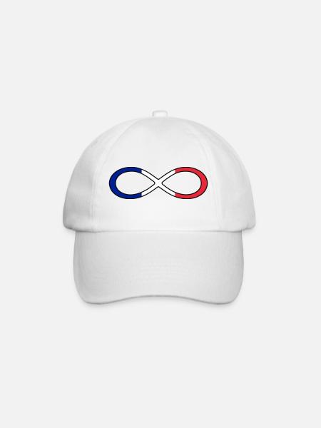 Drapeau de la France infini icône France infini - Casquette classique - blanc/blanc