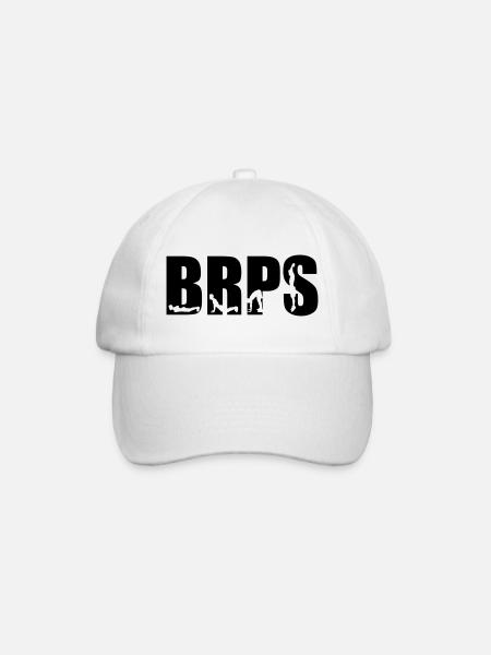 BRPS, Burpees - Baseballkappe - Weiß/Weiß
