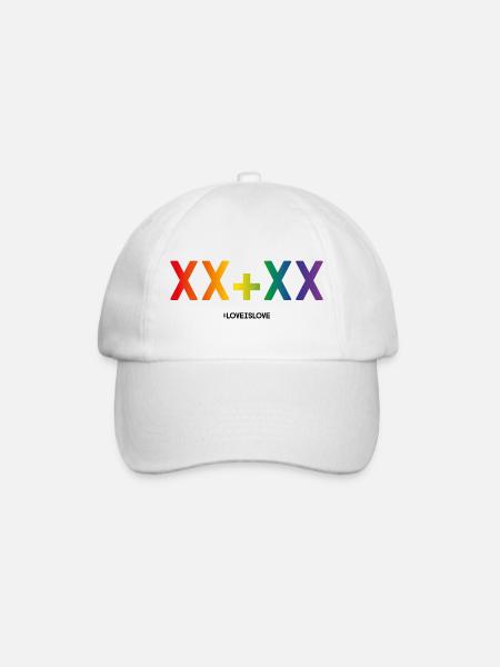 Love is love Spruch - Baseballkappe - Weiß/Weiß