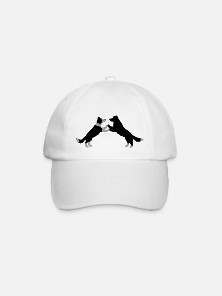dog dancing Border Collies - Baseball Cap - white/white
