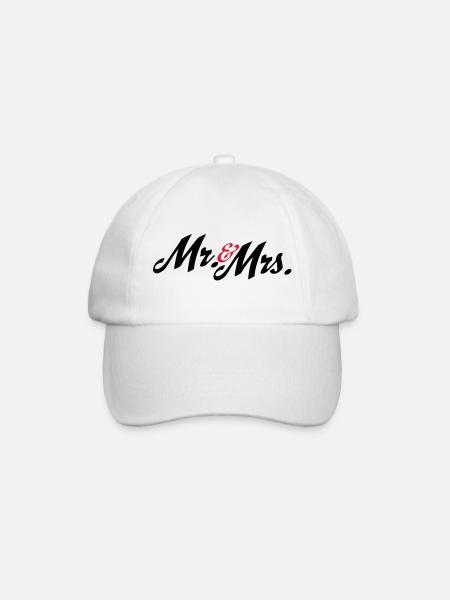 hochzeit - Baseballkappe - Weiß/Weiß