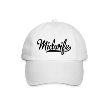 midwife - Baseball Cap - white/white - Front