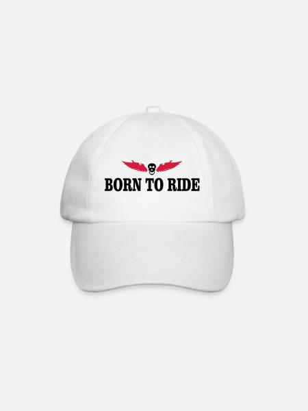 biker - Baseball Cap - white/white