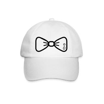 bow tie - Baseball Cap - white/white - Front
