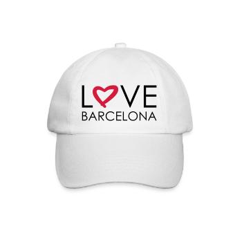 love barcelona - Baseballkappe - Weiß/Weiß - Vorne