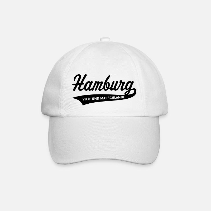 Hamburg – Vier- und Marschlande (Vierlande) - Baseballkappe - Weiß/Weiß