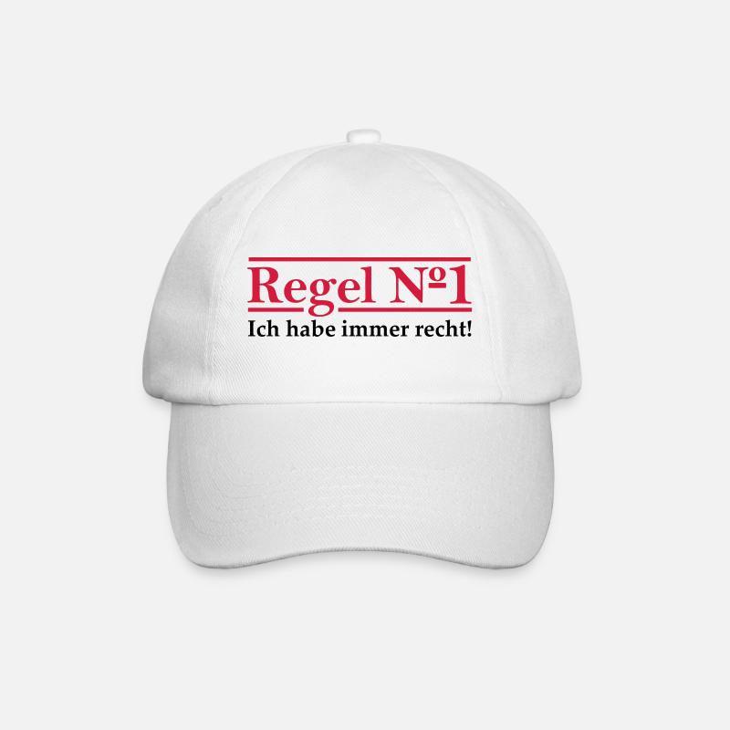 Règle n ° 1 j'ai toujours raison. - Casquette classique - blanc/blanc