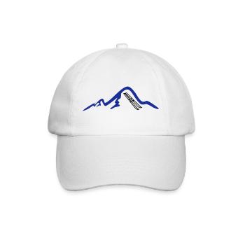 Berge und Ski - Baseballkappe - Weiß/Weiß - Vorne