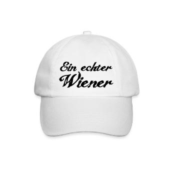 Ein echter Wiener - Baseballkappe - Weiß/Weiß - Vorne