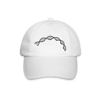 DNA double helix structure cell sequence - Baseball Cap - white/white - Front