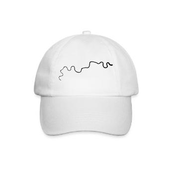 River Thames Drawing - Baseball Cap - white/white - Front