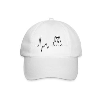Chariot élévateur Heartbeat Chariot élévateur - Casquette classique - blanc/blanc - Devant