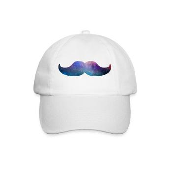 Moustache Galaxy Space - Casquette classique - blanc/blanc - Devant