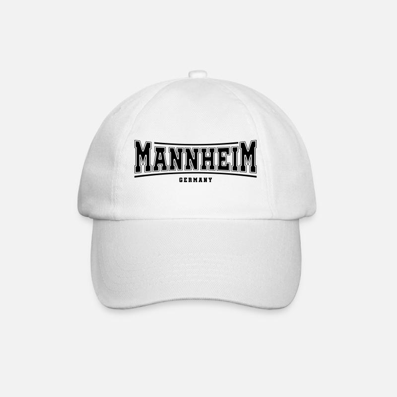 mannheim germany - Baseball Cap - white/white