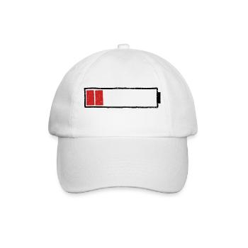 Barre de charge de la batterie vide et déchargée - Casquette classique - blanc/blanc - Devant