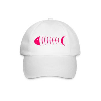 SARDINE. FISH. APRIL FOOL. EASTER. SEA - Baseball Cap - white/white - Front