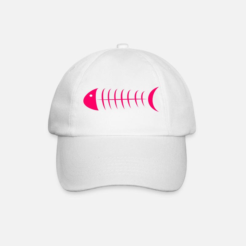 SARDINE. POISSON. POISSON D'AVRIL. PÂQUES. MER - Casquette classique - blanc/blanc