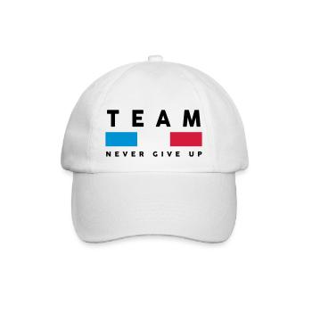 Team - équipe - france - francais - francaise - Casquette classique - blanc/blanc - Devant
