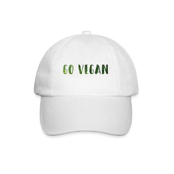 Zum Veganer werden - Baseballkappe - Weiß/Weiß - Vorne