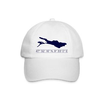 Lake Constance | Coordinates | Dark blue - Baseball Cap - white/white - Front