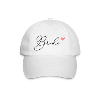 Team Bride Heart 1 - Baseball Cap - white/white - Front