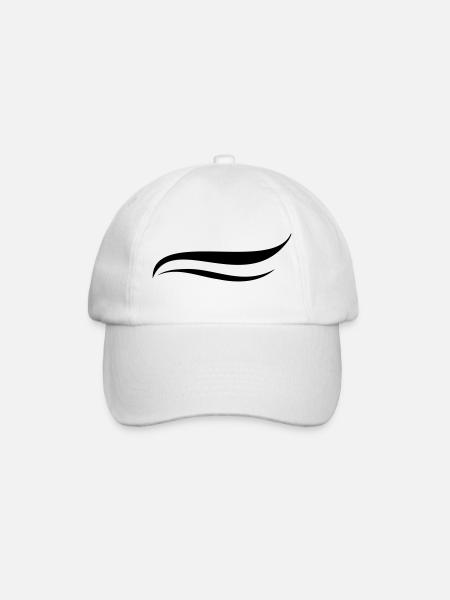 Décor de lignes courbes - Casquette classique - blanc/blanc