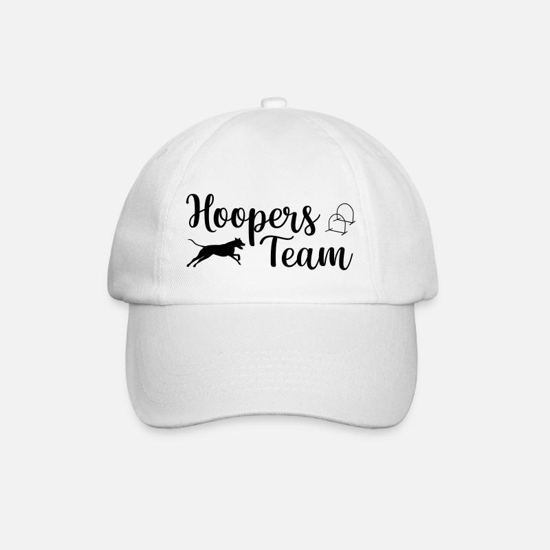 Conception de sport de chien d'équipe Hoopers - Casquette classique - blanc/blanc