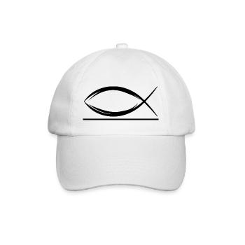 Jesus Christ God Faith - Baseballkappe - Weiß/Weiß - Vorne