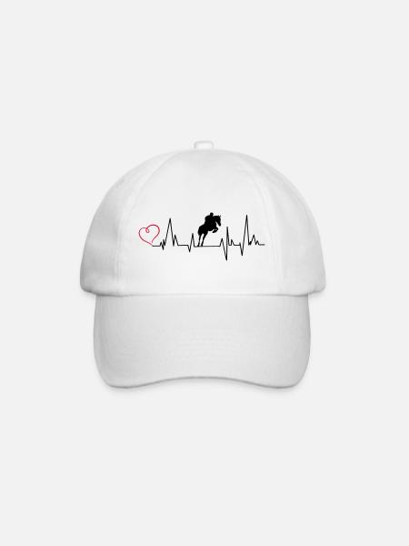 Heartbeat Springreiter Herz - Baseballkappe - Weiß/Weiß