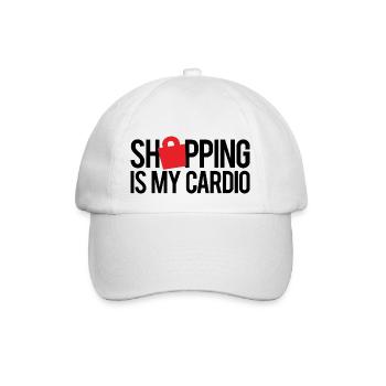 SHOPPING EST MON CARDIO - Casquette classique - blanc/blanc - Devant