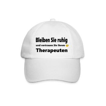 Therapeut mit Durchblick - Baseballkappe - Weiß/Weiß - Vorne