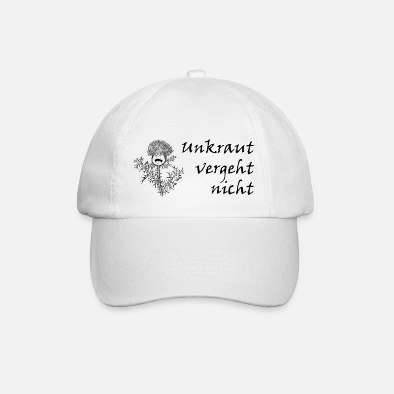 Unkraut vergeht nicht, light - Baseballkappe - Weiß/Weiß