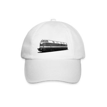 Lokomotive Diesel V 180 Deutsche Reichsbahn DDR - Baseballkappe - Weiß/Weiß - Vorne