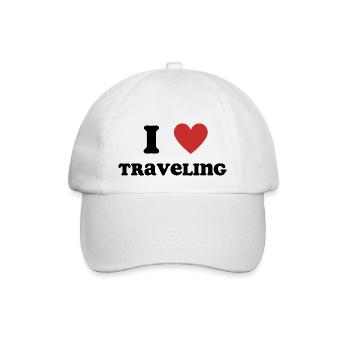 I Love Traveling - Baseball Cap - white/white - Front