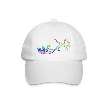 Pfau - Baseballkappe - Weiß/Weiß - Vorne