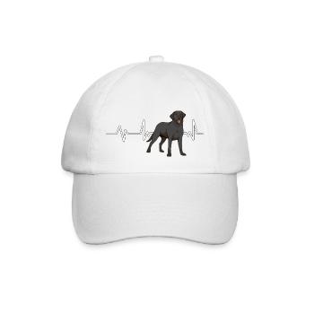 Black Labrador Labbi Labrador Heartbeat - Baseball Cap - white/white - Front