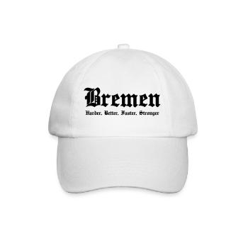 Bremen Harder Better Faster Stronger - Baseballkappe - Weiß/Weiß - Vorne