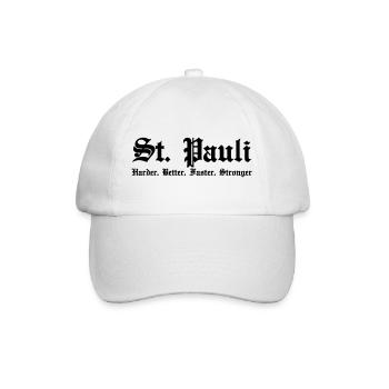 St. Pauli Harder Better Faster Stronger - Baseballkappe - Weiß/Weiß - Vorne