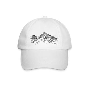 Walliser Weisshorn, Switzerland, Alps, Mountains, 4000m - Baseball Cap - white/white - Front