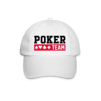 Équipe de poker - Casquette classique - blanc/blanc - Devant