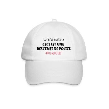 Ceci est une descente de police bien joué - Casquette classique - blanc/blanc - Devant