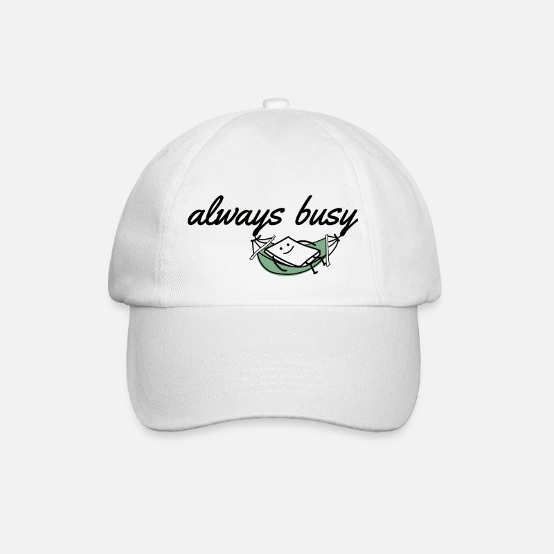 always busy - Baseballkappe - Weiß/Weiß