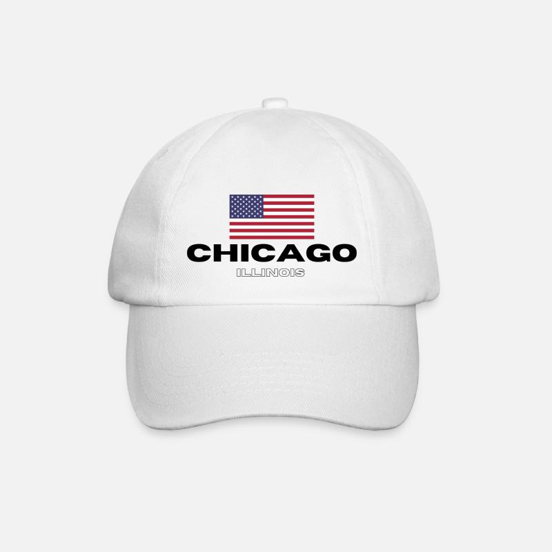 Chicago - Baseballkappe - Weiß/Weiß