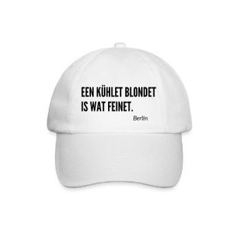 Berliner Schnauze - Baseballkappe - Weiß/Weiß - Vorne