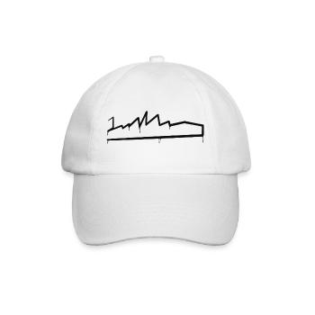 Urban silhouette with lace row - Baseball Cap - white/white - Front