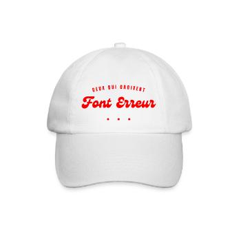ceux qui croivent font erreur - Casquette classique - blanc/blanc - Devant