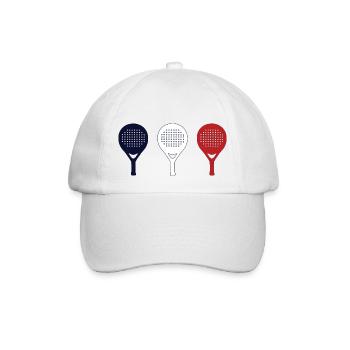 PADEL Blue White Red - Baseball Cap - white/white - Front