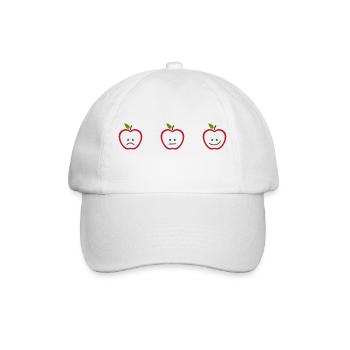 Pommes à visages différents - Casquette classique - blanc/blanc - Devant