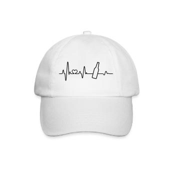 Heartbeat Beer Beer Lovers Beer Drinker Gift - Baseball Cap - white/white - Front