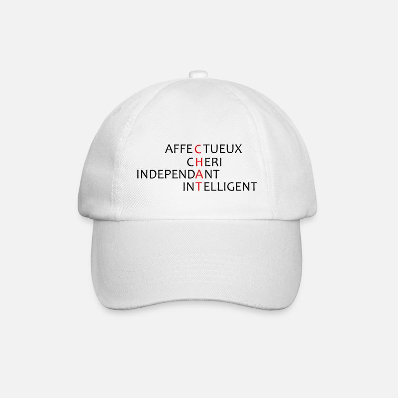 scrabble mots croisés chat - Casquette classique - blanc/blanc